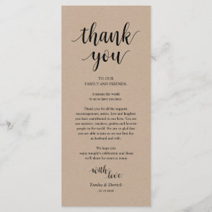 Modern Rustic, Kraft Place Setting Thank You Cards