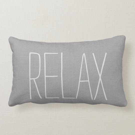 Modern rustic light grey burlap texture Relax Lumbar Cushion
