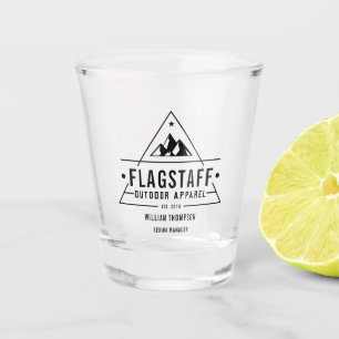 Modern Rustic Masculine Mountain Outdoor Goods Shot Glass