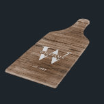 Modern Rustic Monogram Family Name Vintage Wood Cutting Board<br><div class="desc">This modern, rustic cutting board features your family monogram and name over a printed medium brown wood backdrop in a retro vintage typography design. Customise with your family name and initial and make this your own unique keepsake for the farmhouse style lake house, family cottage, or country cabin - or...</div>