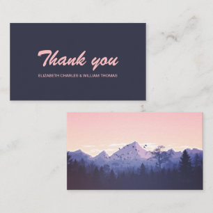 Modern & Rustic Mountain Forest Thank You Card