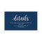 Modern Rustic, Navy blue, Wedding Details