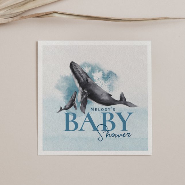 Modern Rustic Ocean Baby Shower Napkins (Creator Uploaded)