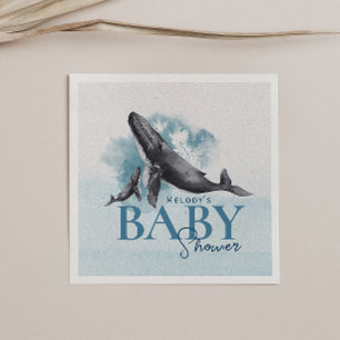 Modern Rustic Ocean Baby Shower Napkins