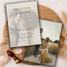 Modern Rustic Overlay Photo Wedding