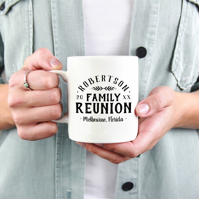 Modern Rustic Personalised Family Reunion Coffee Mug (Creator Uploaded)