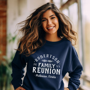 Modern Rustic Personalised Family Reunion Sweatshirt