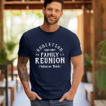 Modern Rustic Personalised Family Reunion Tee<br><div class="desc">Create a custom keepsake Family Reunion t-shirt for babies, kids and adults. Personalise it with your family name, the year, location or any other custom text. Click the Customise It button to change fonts and colours, add your own text and photos. Select from all of our clothing styles to create...</div>