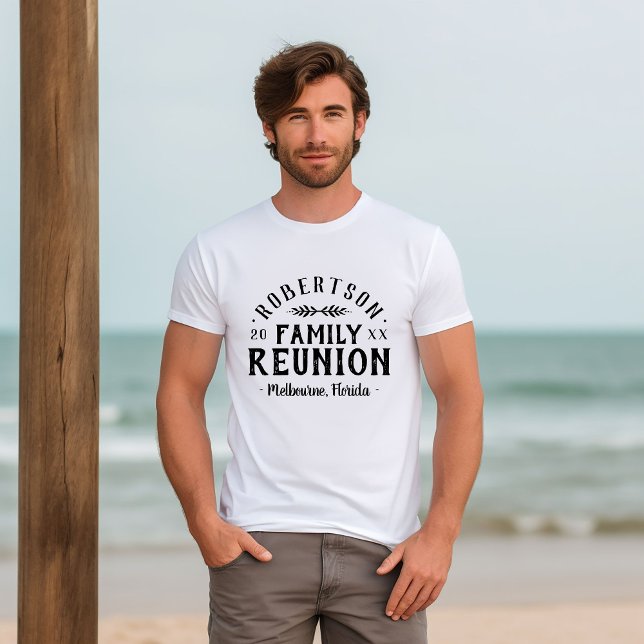 Modern Rustic Personalised Family Reunion Tee (Creator Uploaded)