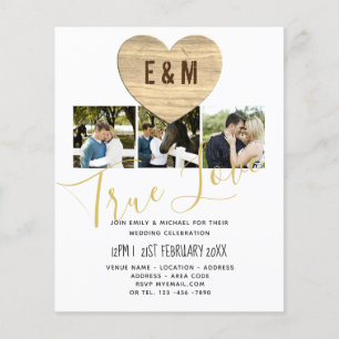 Modern Rustic Photo Collage Wedding Invitations