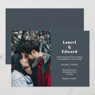 Modern Rustic Photo Wedding Invitations