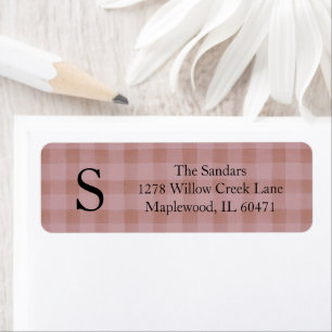Modern Rustic Plaid Return Address Labels