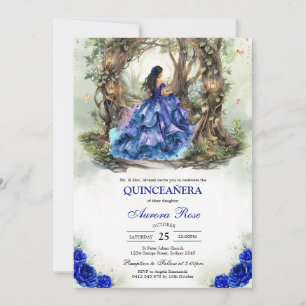 Modern Rustic Quinceanera Invitation