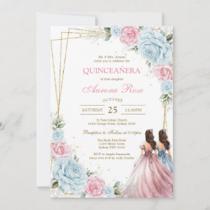 Modern Rustic Quinceanera Invitation