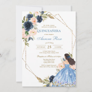 Modern Rustic Quinceanera Invitation