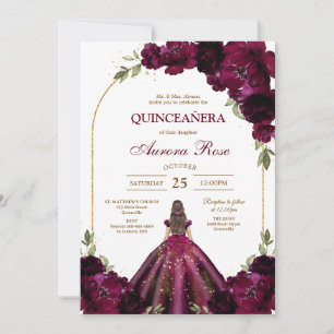 Modern Rustic Quinceanera Invitation