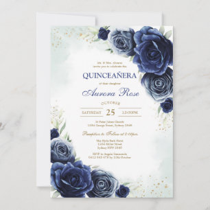 Modern Rustic Quinceanera Invitation