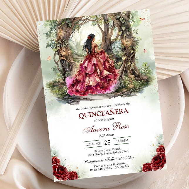 Modern Rustic Quinceanera Invitation (Creator Uploaded)