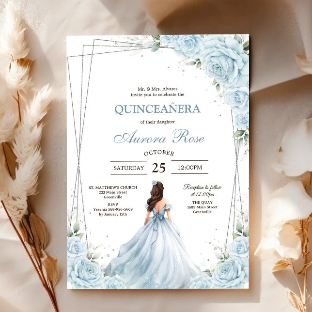 Modern Rustic Quinceanera Invitation (Creator Uploaded)