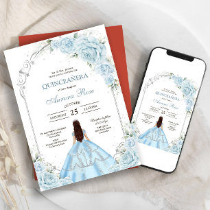 Modern Rustic Quinceanera Invitation
