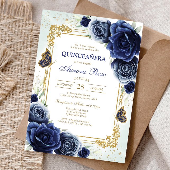 Modern Rustic Quinceanera Invitation (Creator Uploaded)