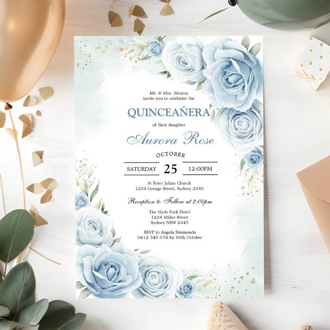 Modern Rustic Quinceanera Invitation (Creator Uploaded)
