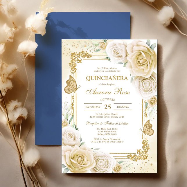 Modern Rustic Quinceanera Invitation (Creator Uploaded)