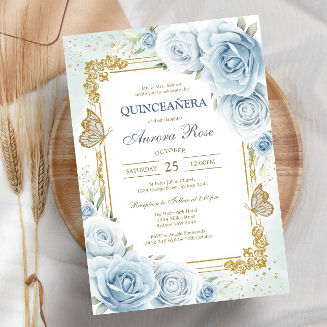 Modern Rustic Quinceanera Invitation (Creator Uploaded)