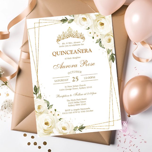 Modern Rustic Quinceanera Invitation (Creator Uploaded)