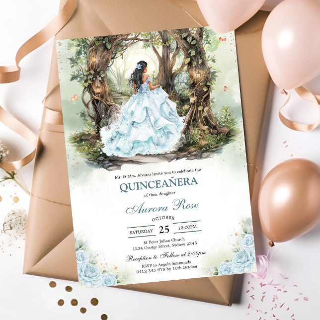 Modern Rustic Quinceanera Invitation (Creator Uploaded)