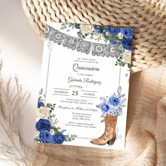 Modern Rustic Quinceanera Invitation (Creator Uploaded)