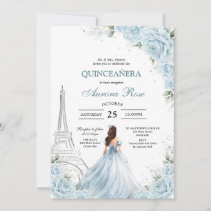 Modern Rustic Quinceanera Invitation