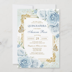 Modern Rustic Quinceanera Invitation