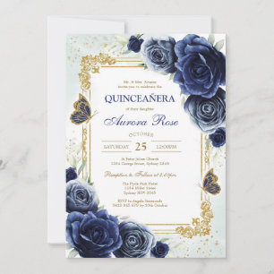 Modern Rustic Quinceanera Invitation