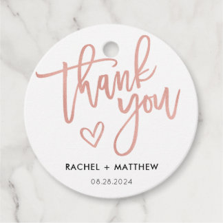 Modern Rustic Script Calligraphy Wedding Favour Ta Tags