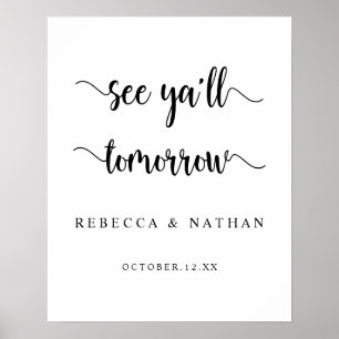 Modern Rustic, See you all tomorrow Poster