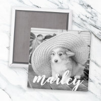 Modern Rustic Simple Custom Pet Photo