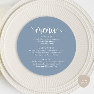 Modern Rustic, Wedding Elopement Round Dinner Menu
