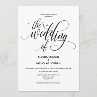 Modern Rustic Wedding Invitation Card v2