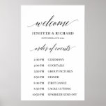 Modern rustic wedding order of service program poster<br><div class="desc">Modern rustic wedding order of service program sign poster 24h36,  Contact me for matching items or for customisation,  Blush Roses ©</div>