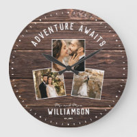 Modern Rustic Wedding Photo Collage Keepsake