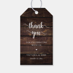 Modern Rustic, Wedding Thank you Gift Gift Tags