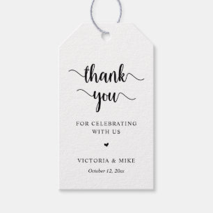 Modern Rustic, Wedding Thank you Gift Gift Tags