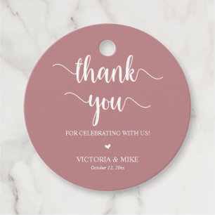Modern Rustic, Wedding Thank you Gifts, Favour Tags