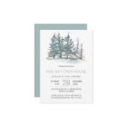 Modern rustic winter forest holiday open house