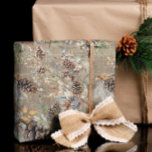 Modern Rustic Winter Pine Cone Boho Christmas Wrapping Paper<br><div class="desc">Share a special gift this holiday season with a modern rustic pine cone boho christmas pattern wrapping paper design featuring beautiful watercolor pine cone and needles with winter foliage.</div>