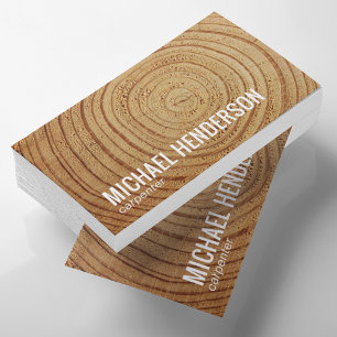 Modern Rustic Wood Carpentry Professional Business Card