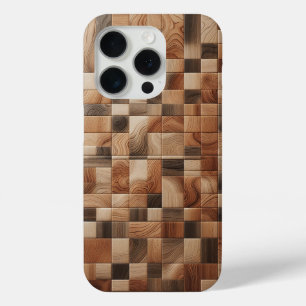 Modern Rustic Wood Grain Mosaic Phone Case 