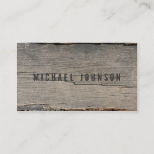 Modern Rustic Wood Unique Business Card