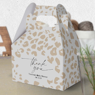 Modern Safari Animal Print Gender Neutral Shower Favour Box